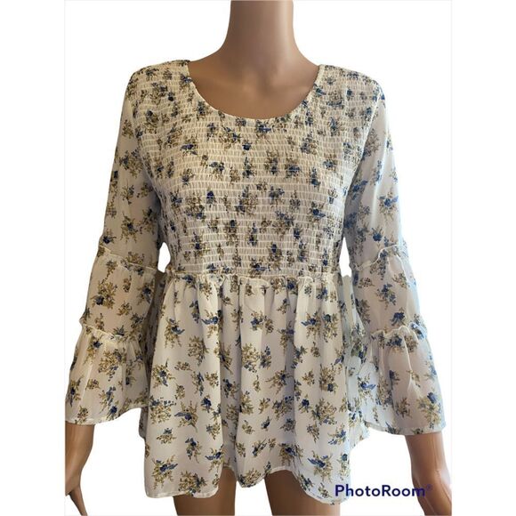 Magnolia lane Peasant Top M - Picture 1 of 12